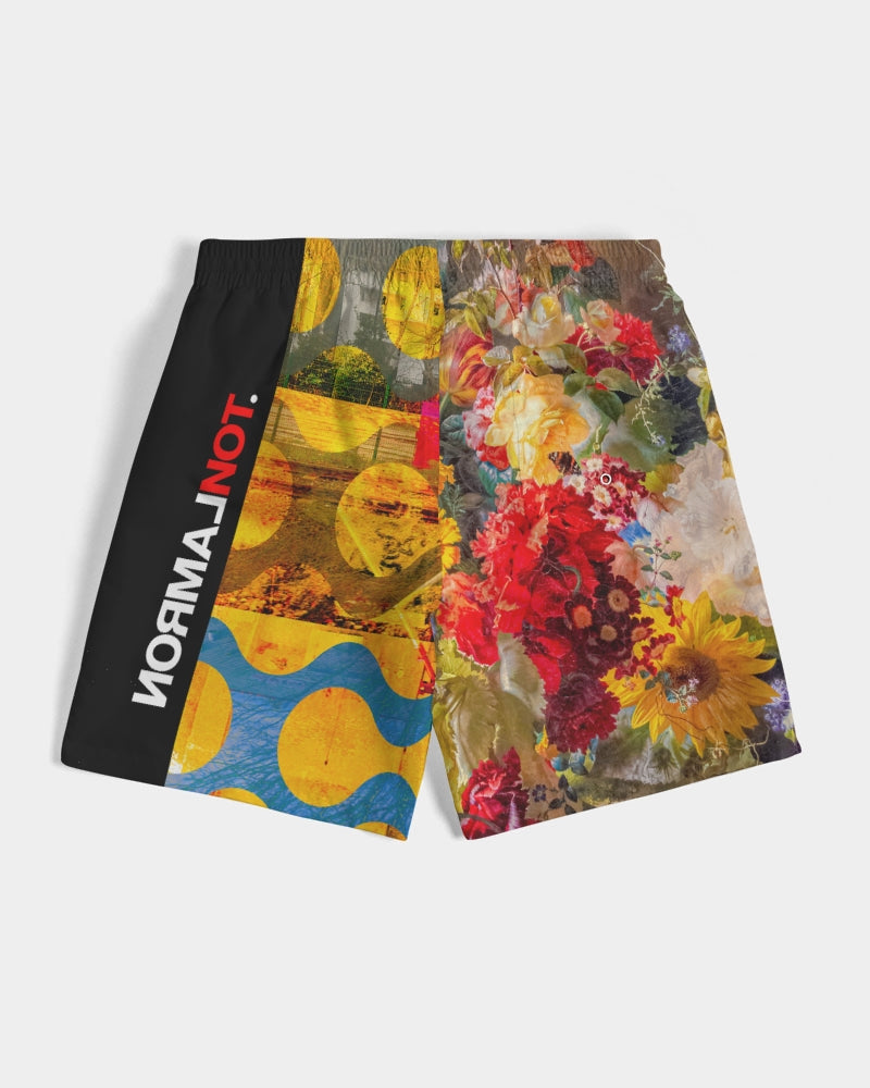 NormalNot Northbound Swim Trunks. Yellow Red Blue