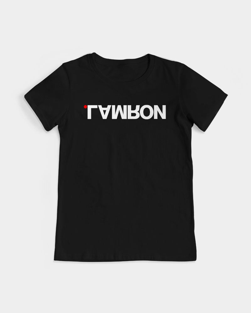 lamron black woman's logo tee shirt - normalnot.com