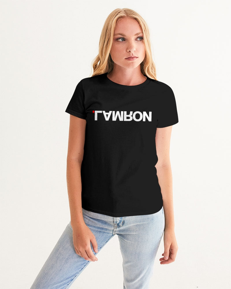 lamron black woman's logo tee shirt - normalnot.com