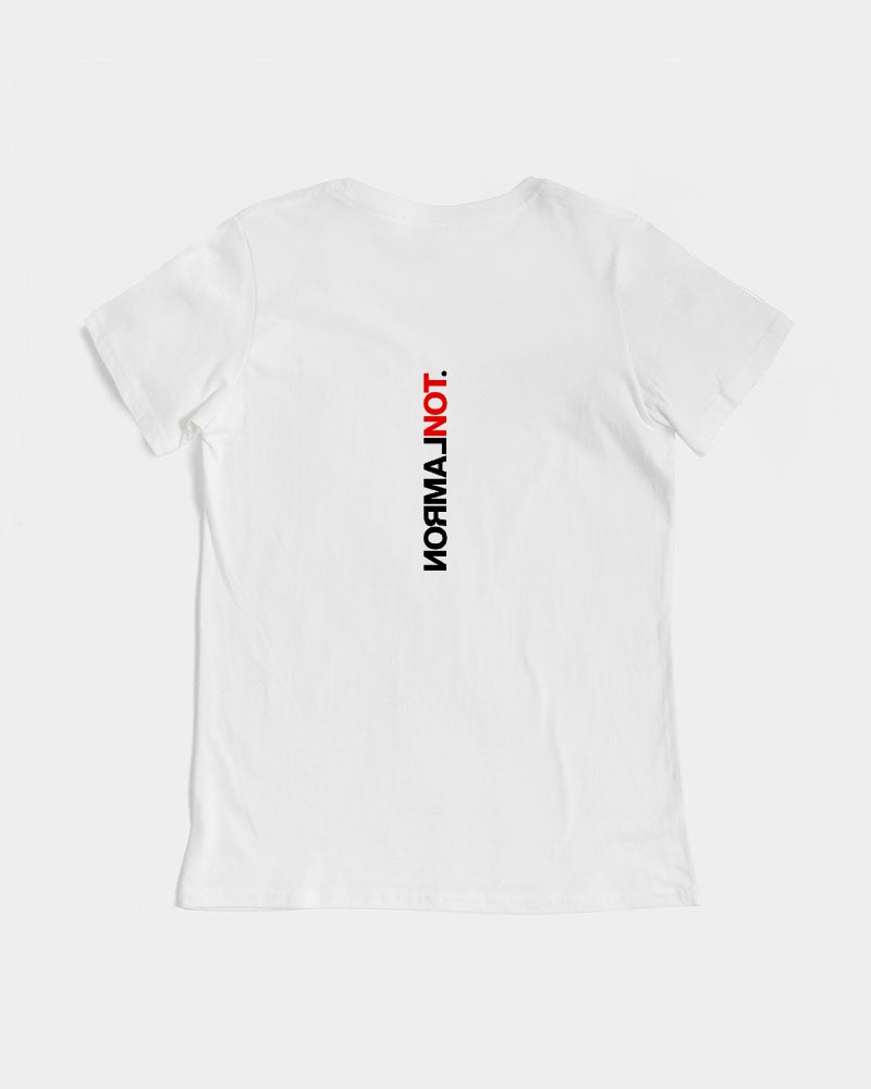 lamron white woman's logo tee shirt - normalnot.com