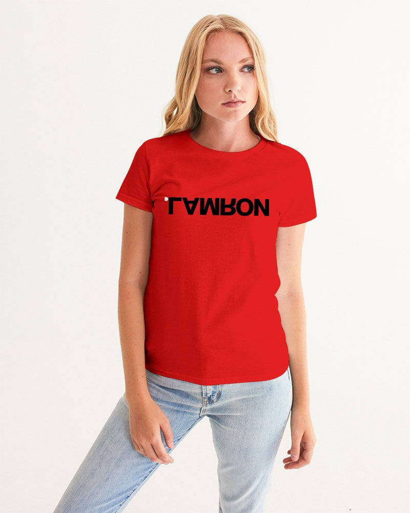 lamron red woman's logo tee shirt - normalnot.com
