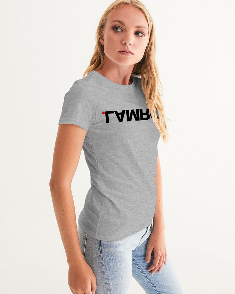 lamron gray woman's logo tee shirt - normalnot.com