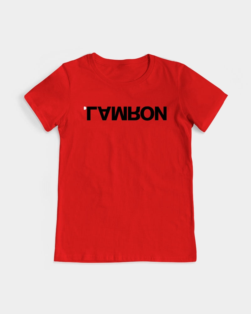 lamron red woman's logo tee shirt - normalnot.com