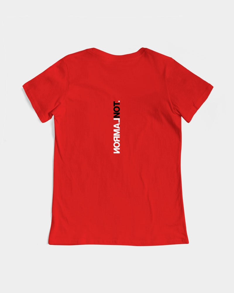 lamron red woman's logo tee shirt - normalnot.com