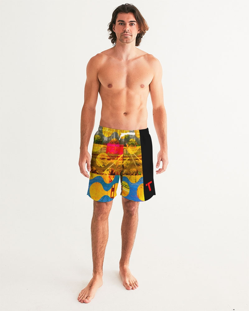 NormalNot Northbound Swim Trunks. Yellow Red Blue