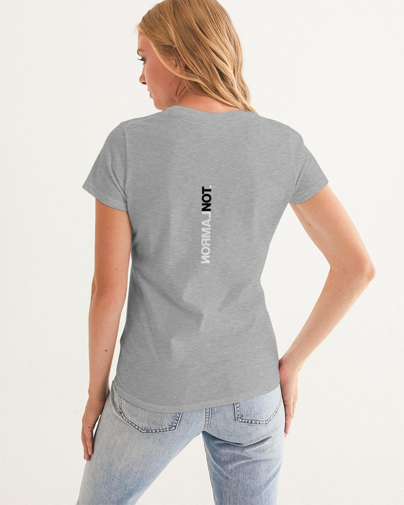 lamron gray woman's logo tee shirt - normalnot.com