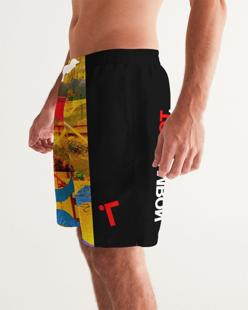 NormalNot Northbound Swim Trunks. Yellow Red Blue