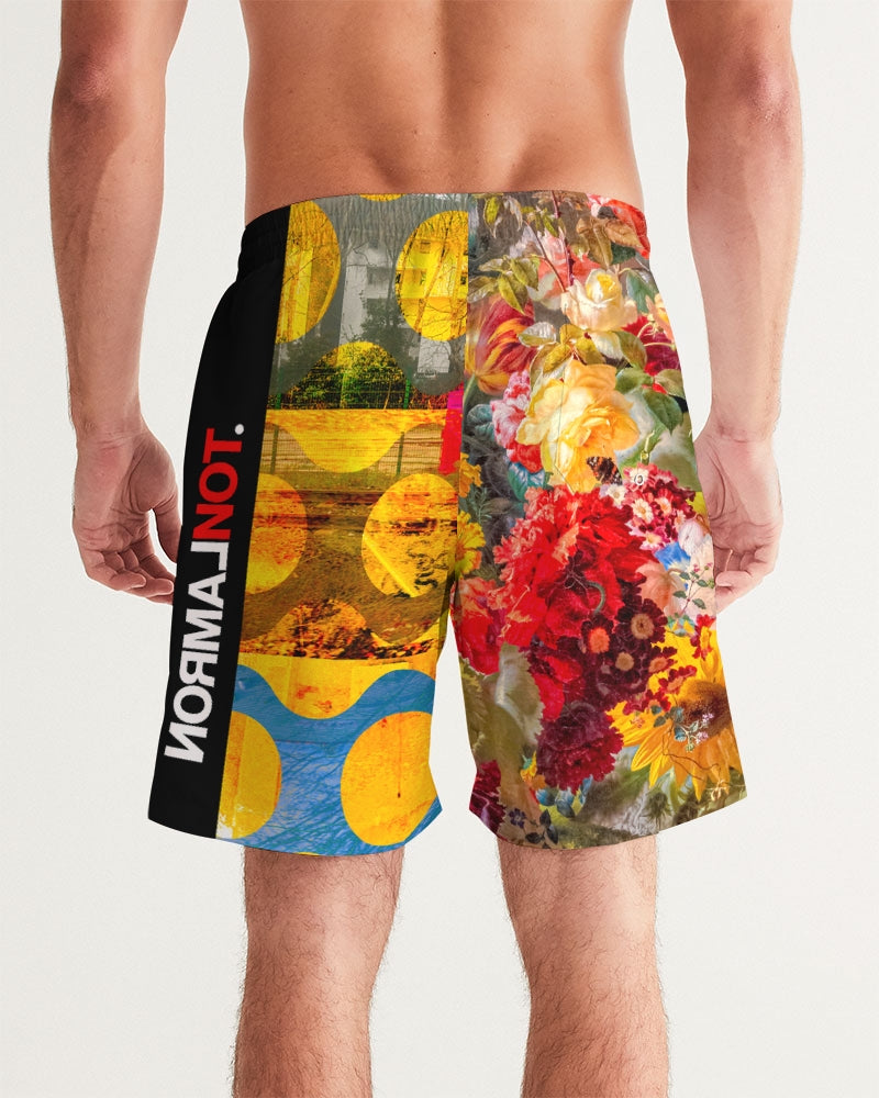 NormalNot Northbound Swim Trunks. Yellow Red Blue