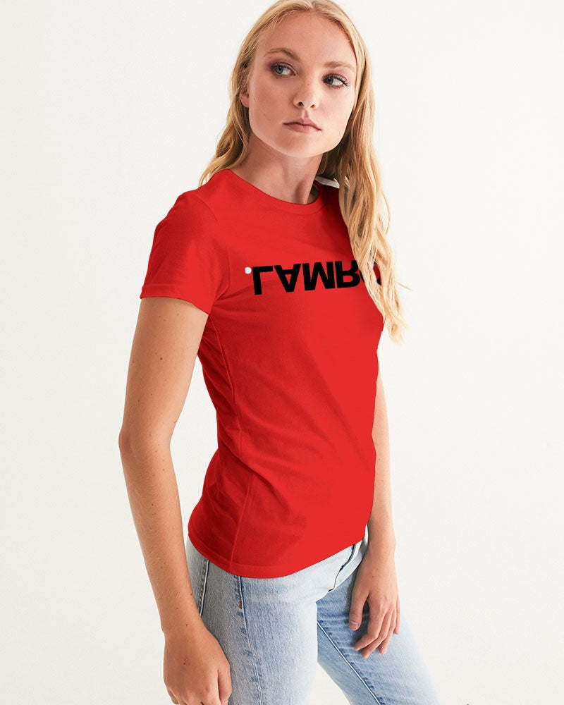 lamron red woman's logo tee shirt - normalnot.com