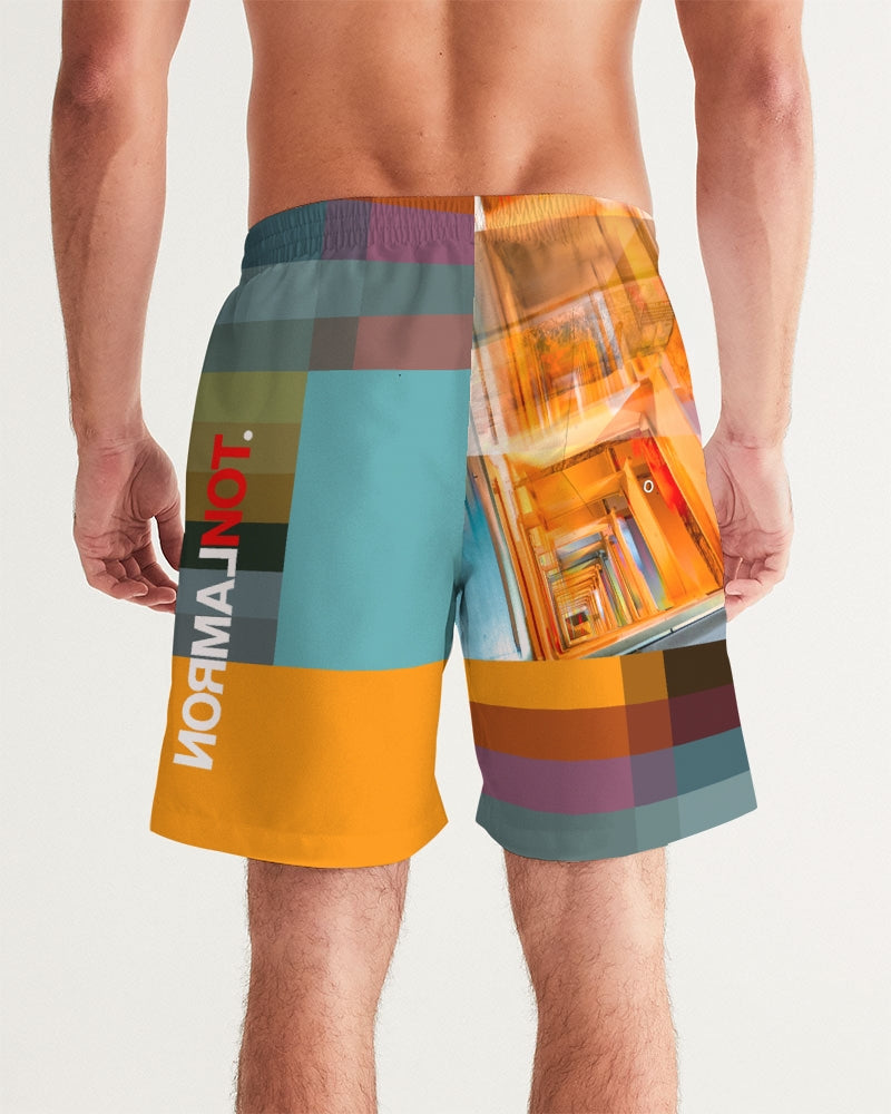 NormalNot Block Bar Swim Trunks